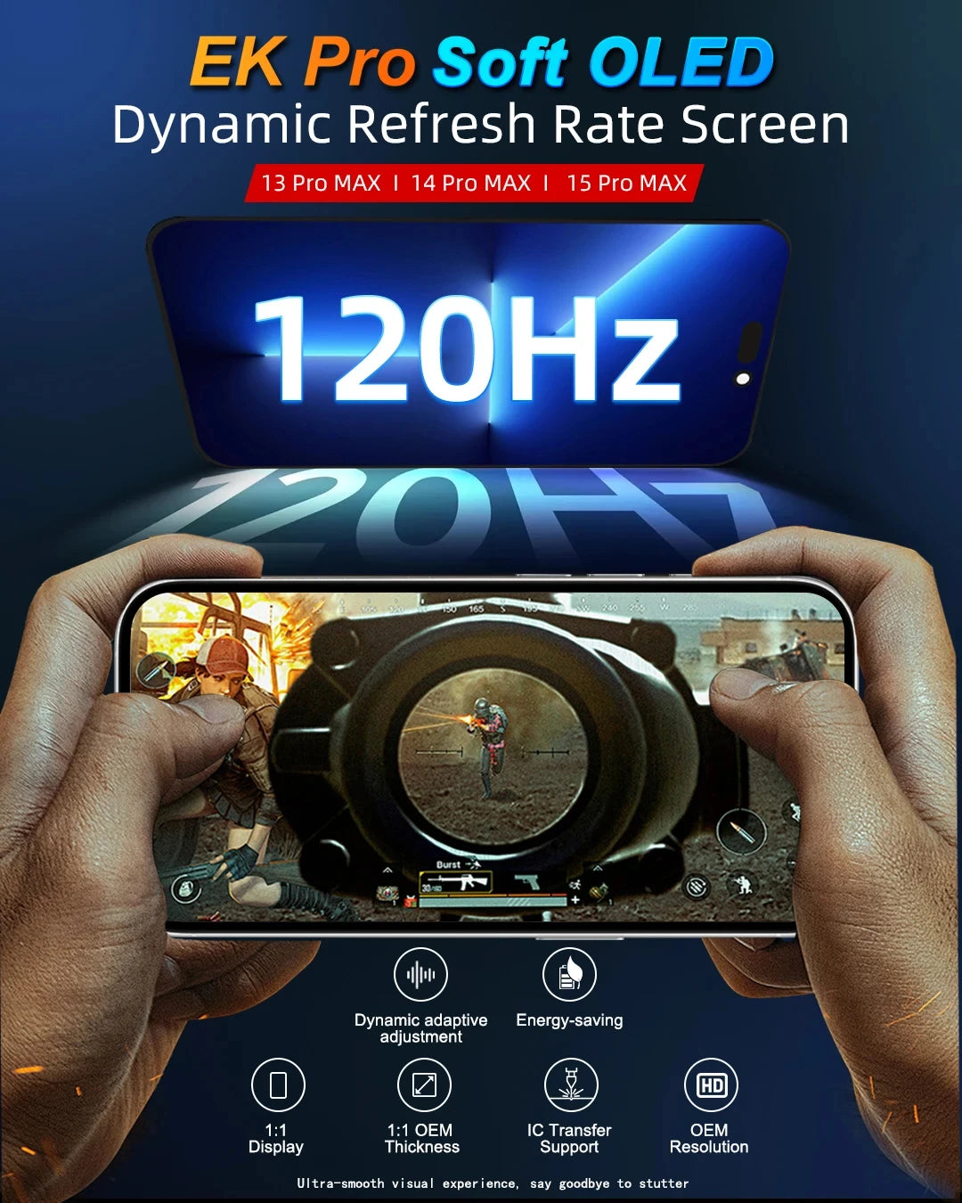 120HZ Soft OLED Diagnosable Screen