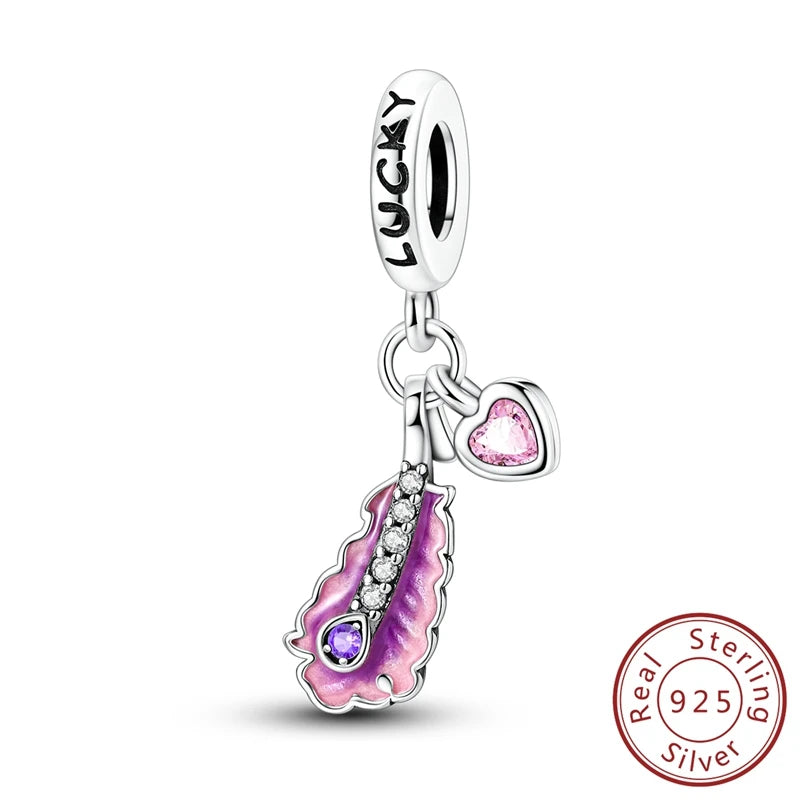 Sterling Silver Charm Beads Rose