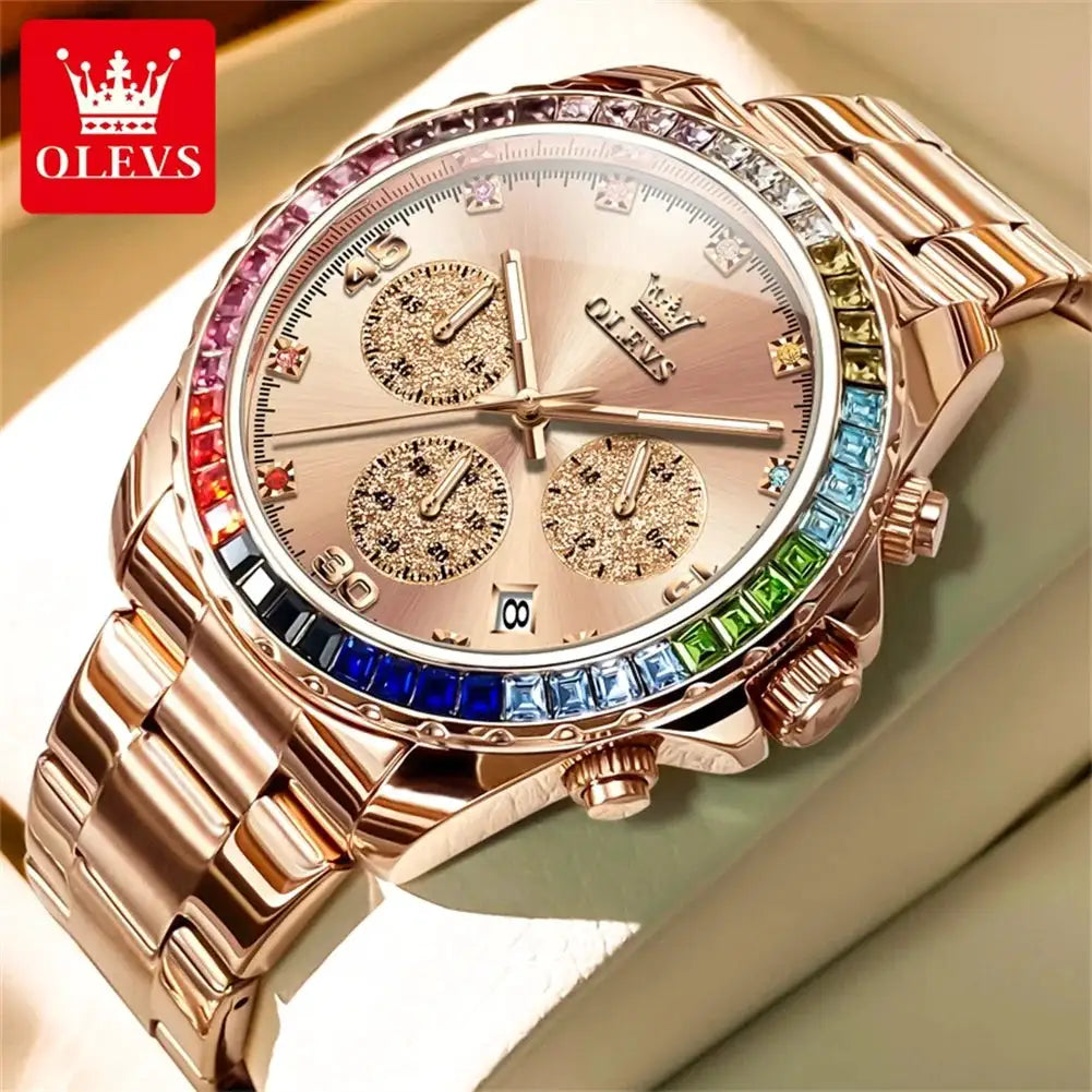 Olevs Men Rainbow Dial Quartz Watch — product image 14