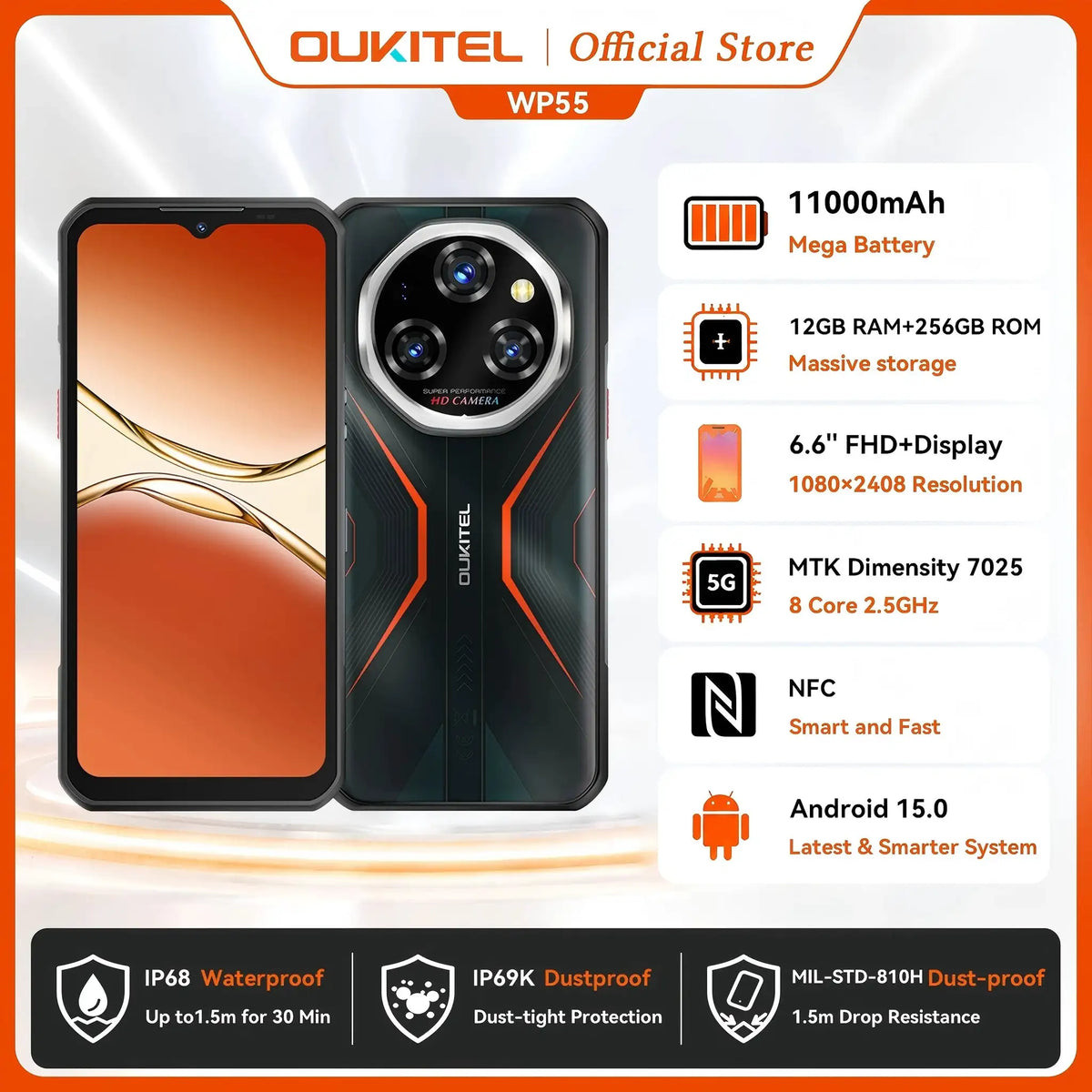 Oukitel Rugged Android Phone — product view 7