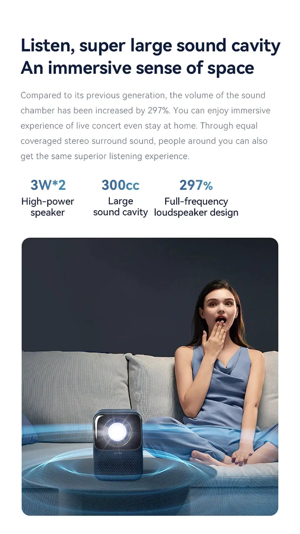WANBO Max Portable Full HD Android Projector With WiFi — product view 14