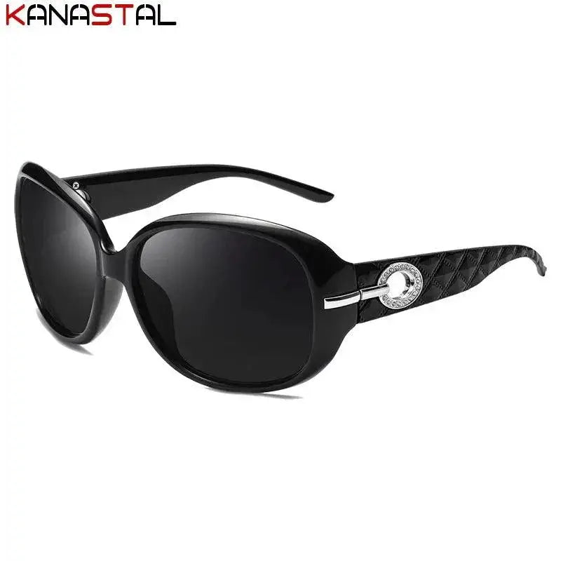 Stylish Womens Polarized UV400 Sunglasses Retro Frame