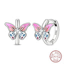 Sterling Silver Colorful Butterfly Dragonfly