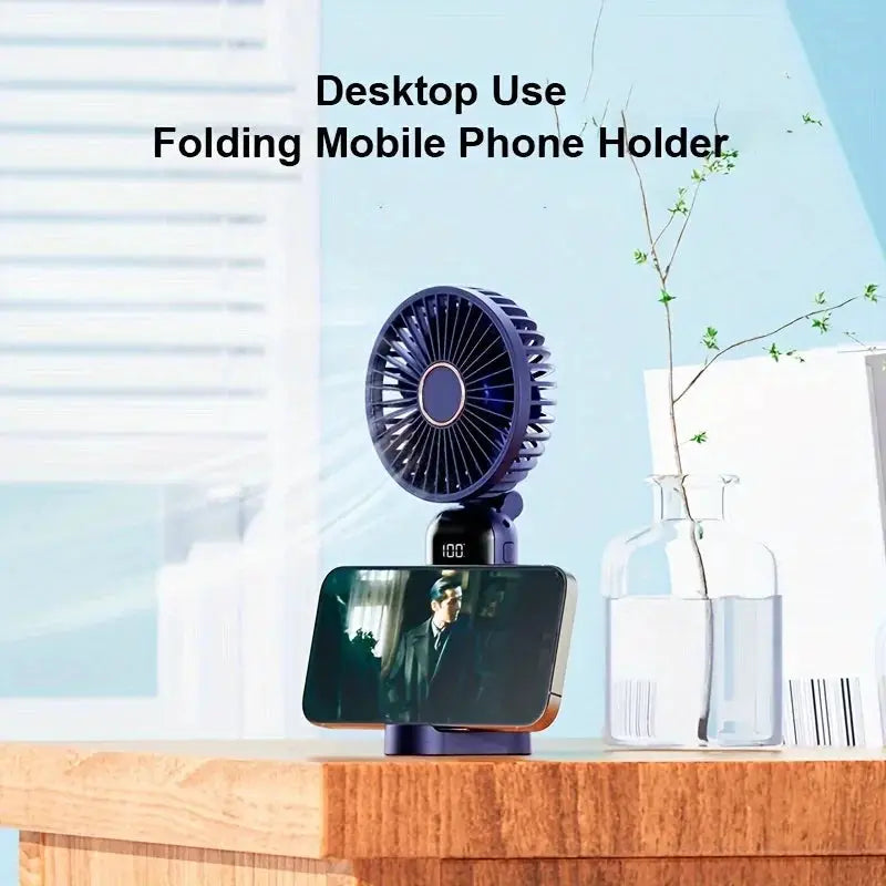 F01 Portable Battery Operated Fan With 5 Speed Settings - OurLum.com