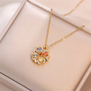 Fashion Retro Lucky Four Leaf Clover Necklace Gift for Women
