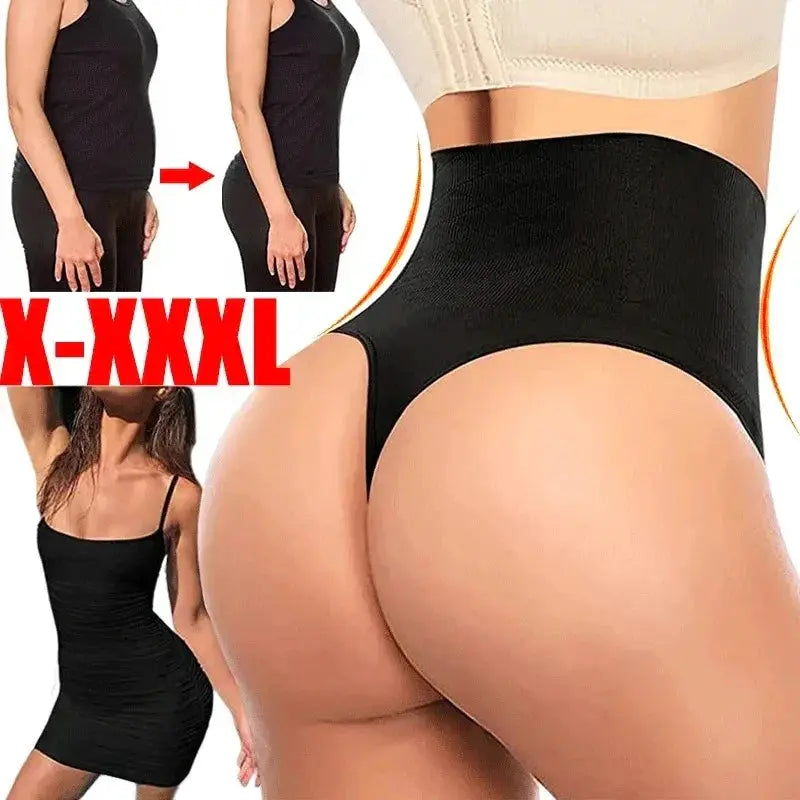 High Waist Tummy Control Panties Women Thong Shaper Brief