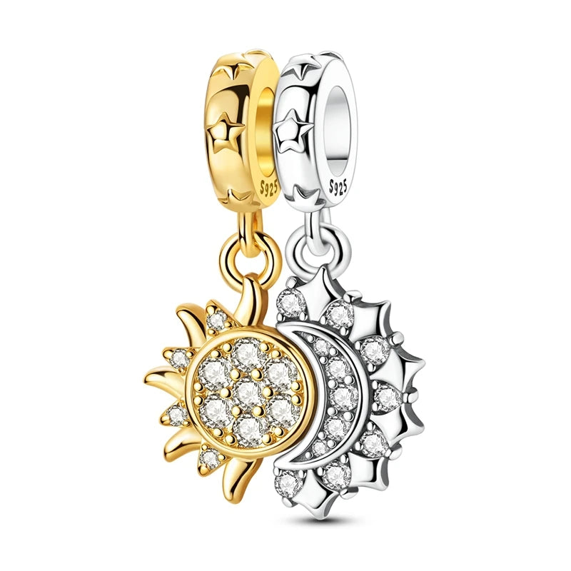 Sterling Silver Charm Pendant Sun