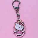 Anime Hello Kitty & My Melody Keychain Set for Fans