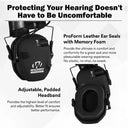 Walker Sport Electronic Hearing Protection Earmuffs Noise Reduction