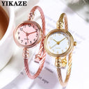 Retro Gold Bangle Bracelet Watch for Stylish Women Gift