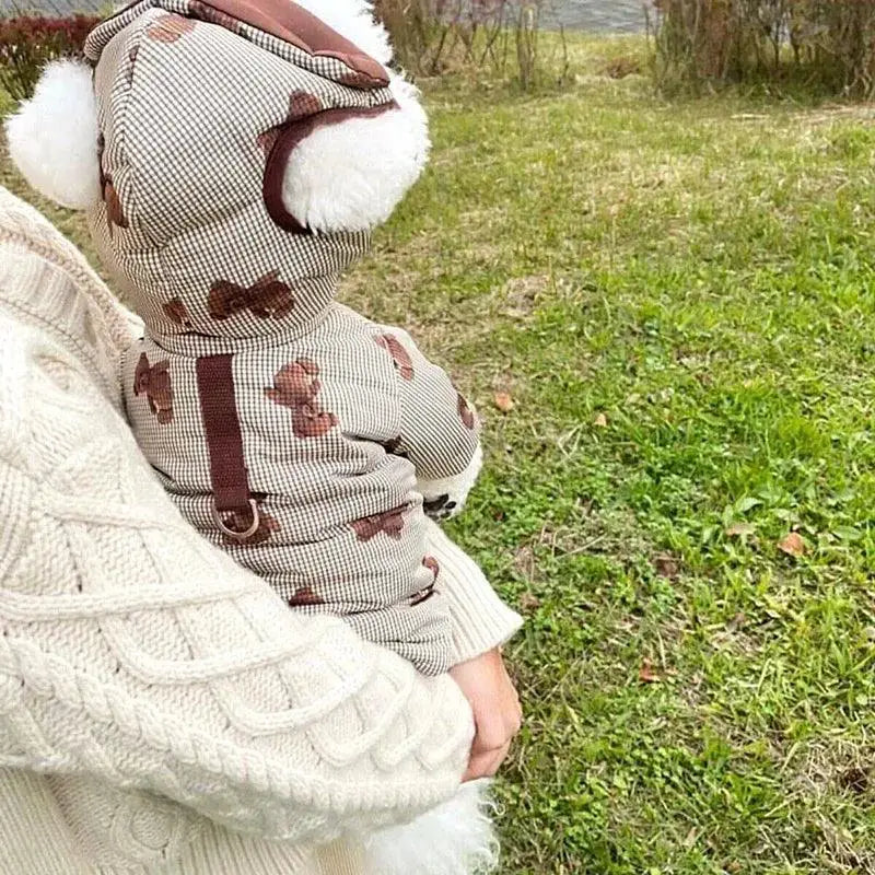 Pet Cotton Jacket Hooded Coat For Small Pets Cozy Warm