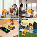 Remote-Controlled Portable Jobsite Fan with LED Light