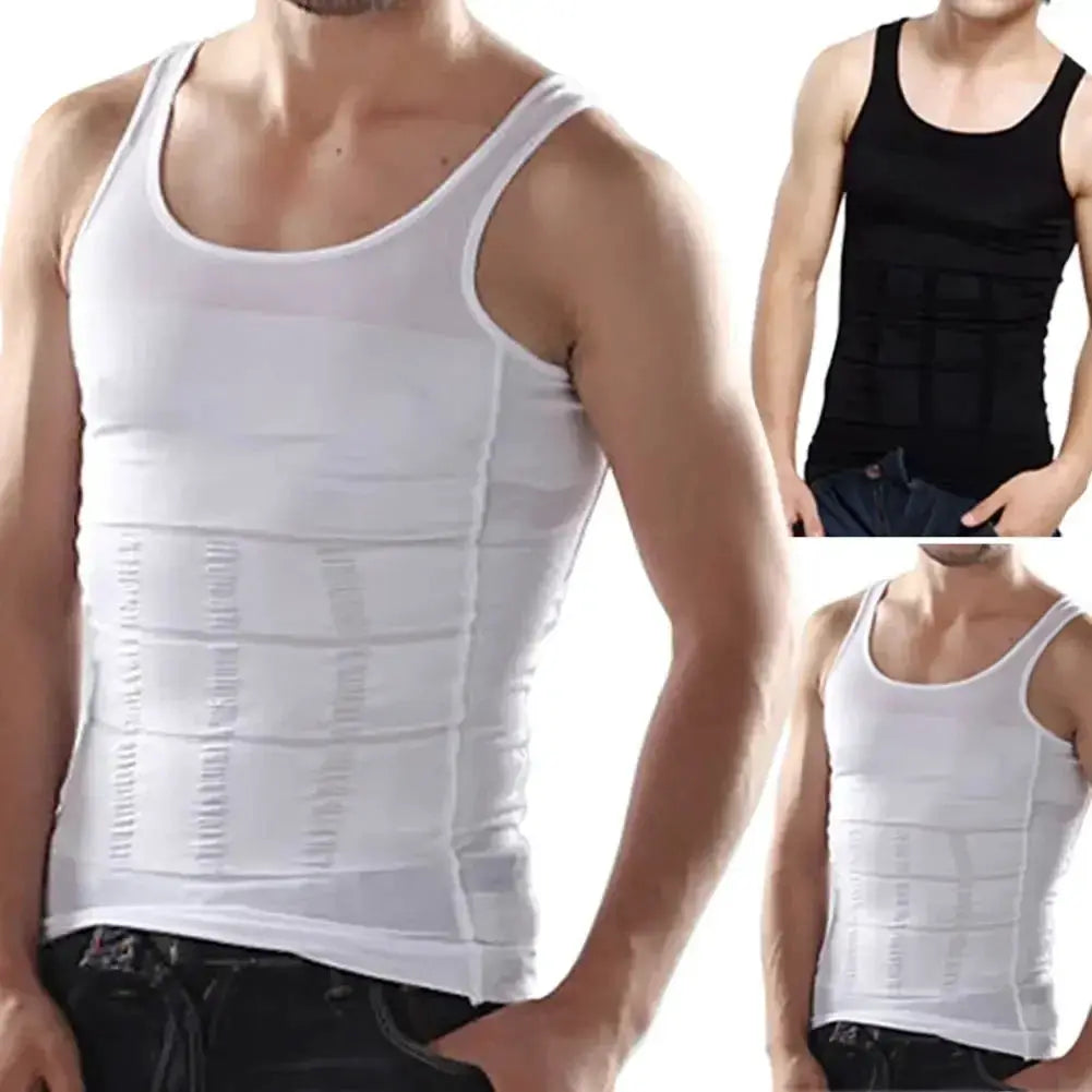 Mens Slimming Body Shaper Vest Nylon Tummy Control