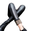 Faux Leather Slimming Pants For Women