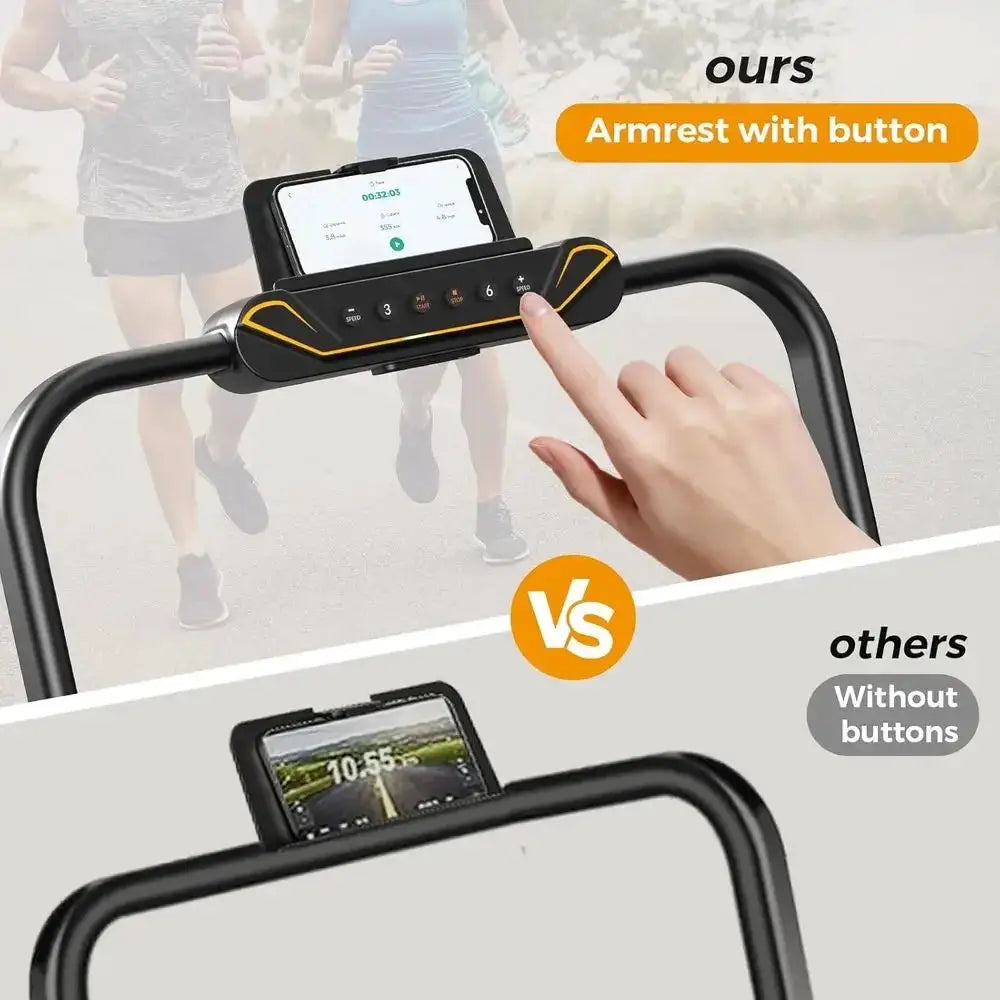 Compact 3-in-1 Under Desk Treadmill, Portable Walking Pad with Incline and Handle, 300 lbs Capacity, 2.5HP Motor, App-Controlled