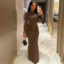 Event-Ready Draped Maxi Dress for Women