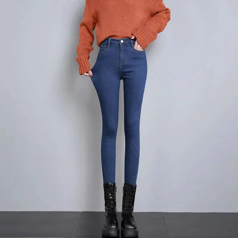 Cozy Winter Thermal Skinny Jeans Stay Warm And Stylish
