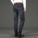 Wthinlee New Business Men's Jeans Casual Straight Stretch Denim