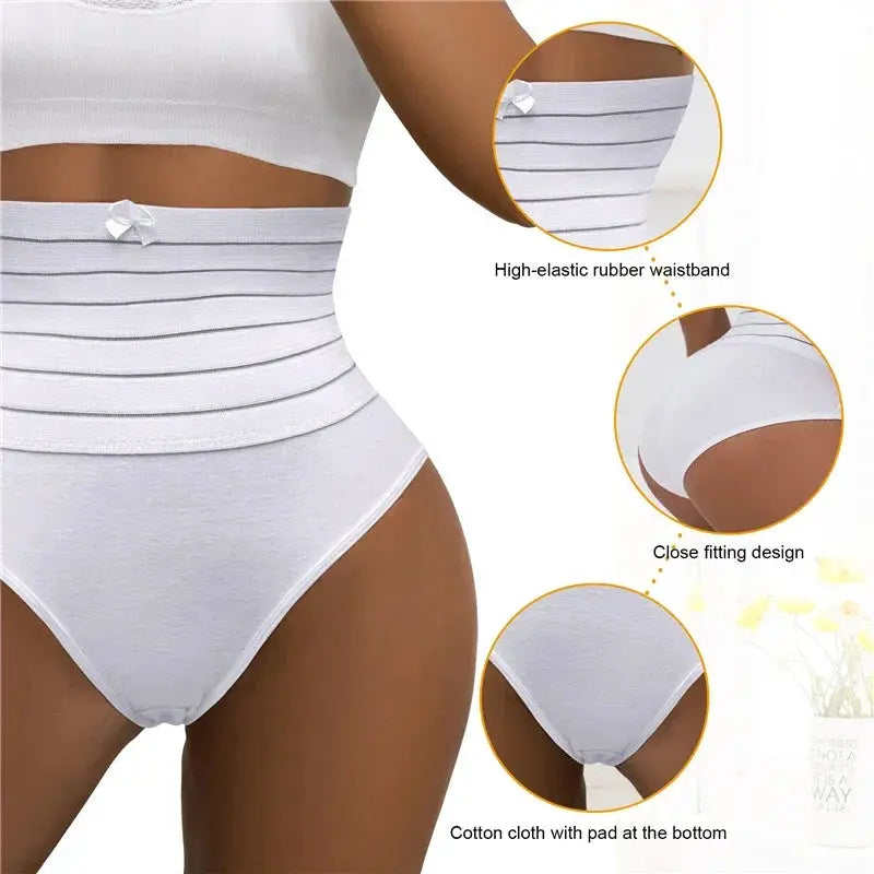 Plus Size High Waist Shaping Panties Breathable Body Shaper