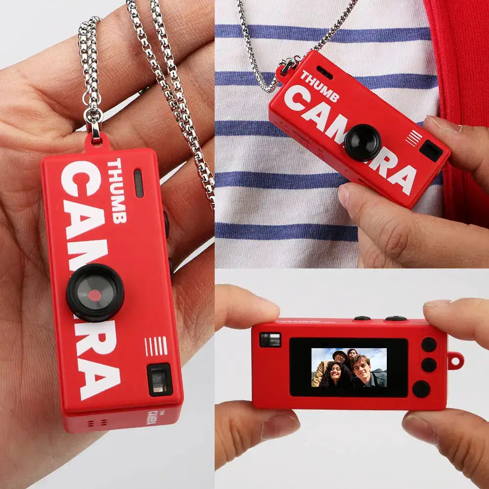 G6 Retro Mini Keychain Thumb Camera 1080P HD Recorder Built-in Flash Auto Focus 130° Wide Angle Lens LCD Screen Portable Camera