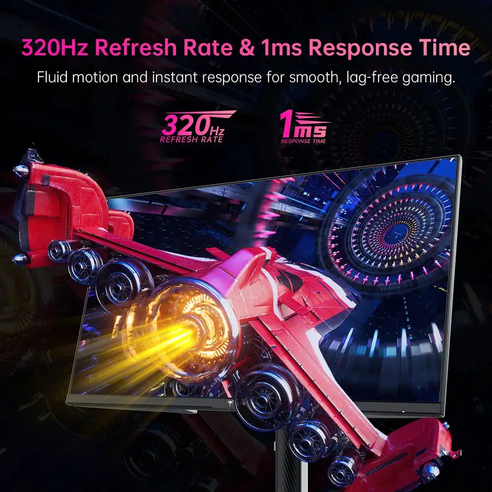 KTC H27E6 27inch Gaming Monitor 2560*1440 QHD Fast IPS Screen, 300Hz Refresh Rate Up to 320Hz, HDR 400, 1ms Response Time, FreeSync & G-Sync