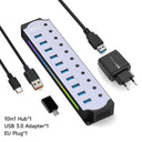 10 Port USB 3.0 Hub - Powered RGB Switch