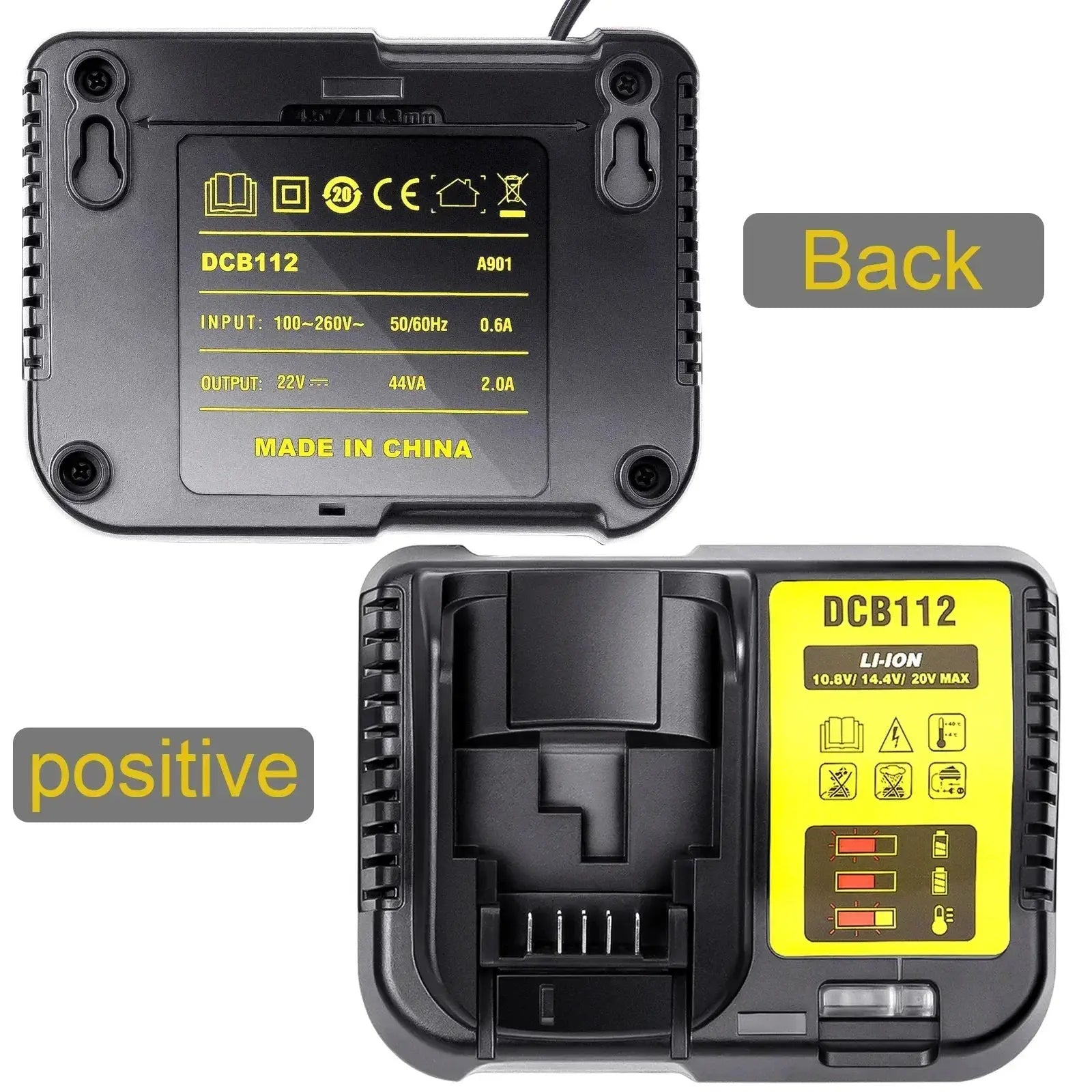 DCB112 2A Lithium Battery Charger for Tools Compact Design