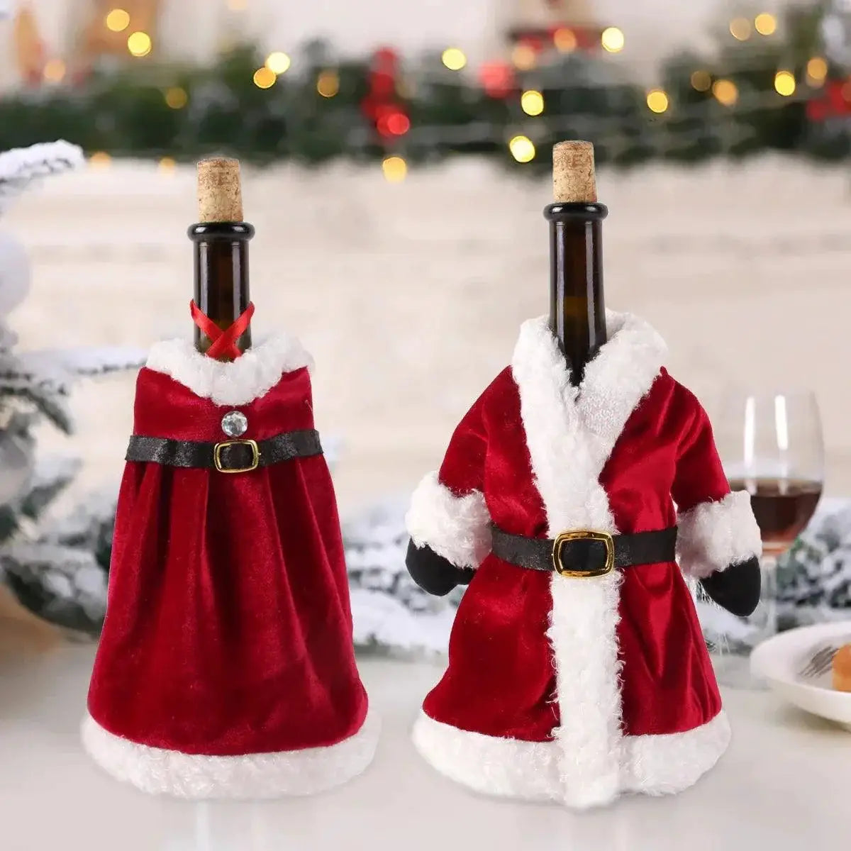 Reusable Christmas Wine Bottle Covers Festive Decor 2023
