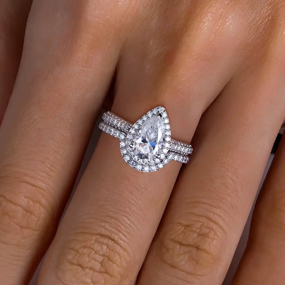Moissanite Pear Engagement Ring — product image 1