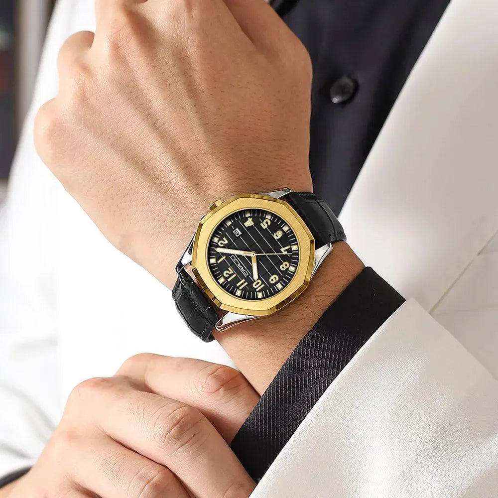 Mens Stylish Waterproof Calendar Watch Fashion Essential