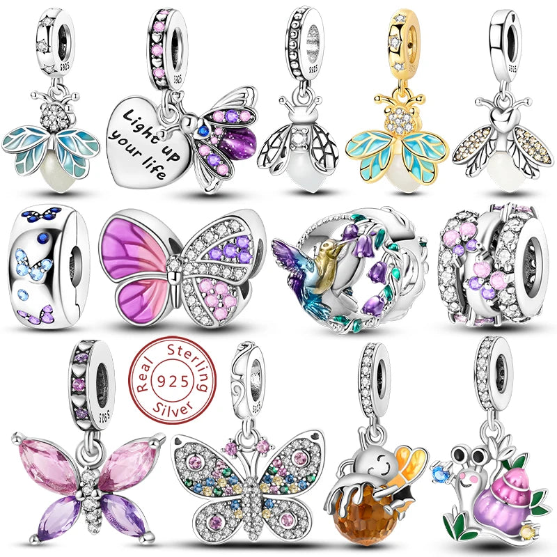 Sterling Silver Charm Bead Firefly