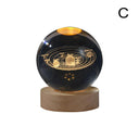 3D Moon LED: Crystal Lamp - Elegant Night Light for Home