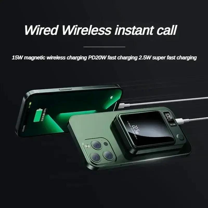 100000mAh Magnetic Qi Wireless Charger Portable 22.5W Fast - OurLum.com