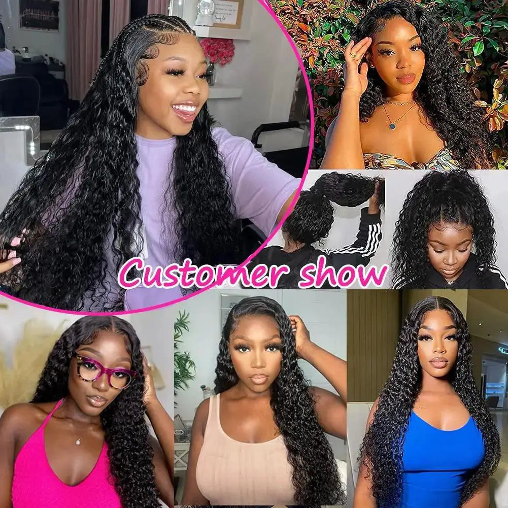 Deep Curly Lace Front 360 Full Lace Brazilian Human Hair Wig