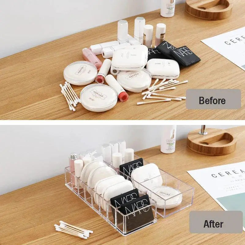 Acrylic Makeup Jewelry Organizer Box For Desktop Storage