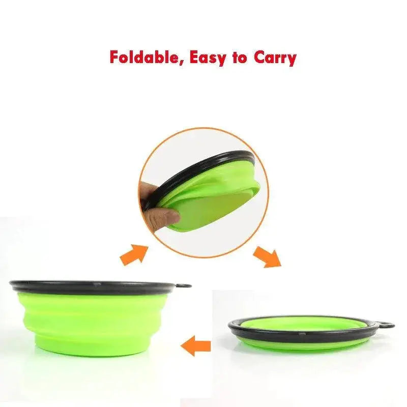 Portable Silicone Dog Bowl Collapsible Travel Feeder