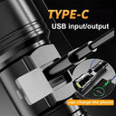 Tactical LED Flashlight - Type C Rechargeable Zoom