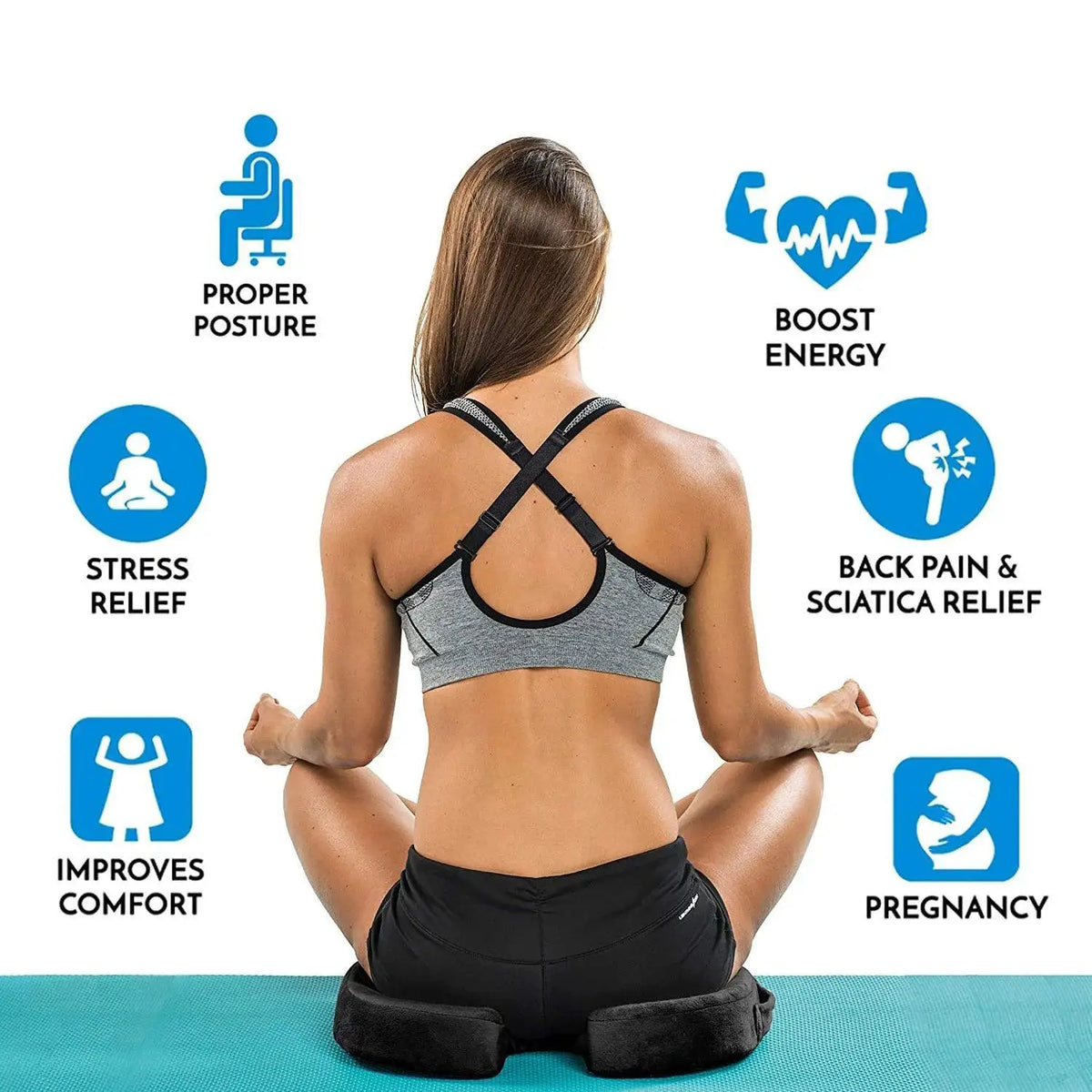 U Shaped Memory Foam Gel Cushion for Pain Relief and Comfort
