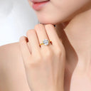 Oval Sterling Silver Moissanite Ring