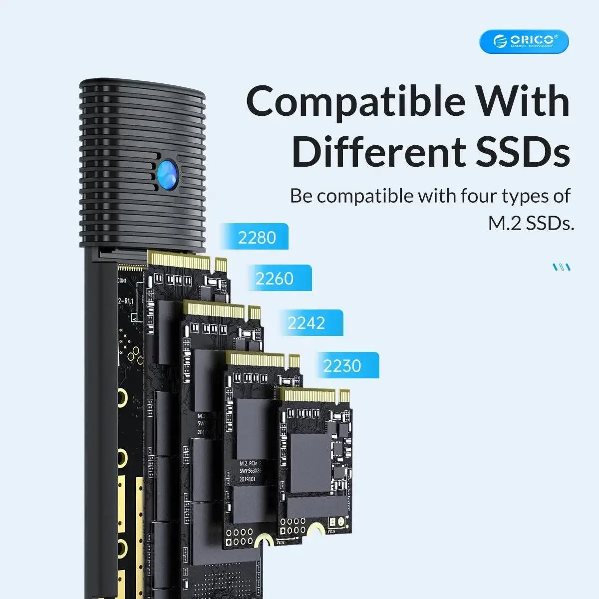 Orico M2 NVMe SSD Enclosure 10Gbps PCIe Tool Free Case