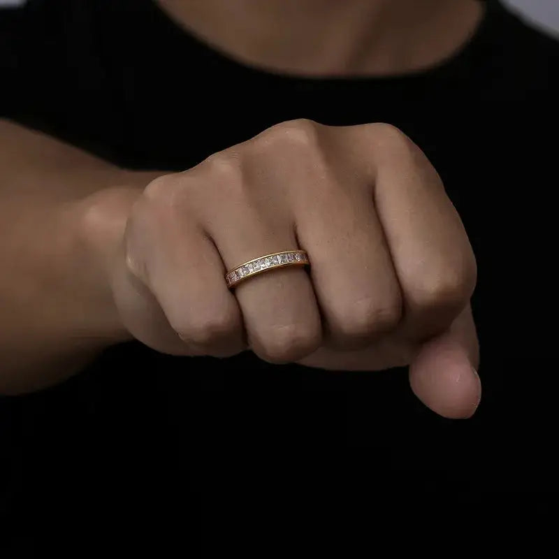 Luxury Zircon Full Circle Couple Ring — product image 2