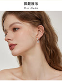 1.18 Carat S925 Silver Fringe Ear Clips Minimalist Moissanite Earrings Women