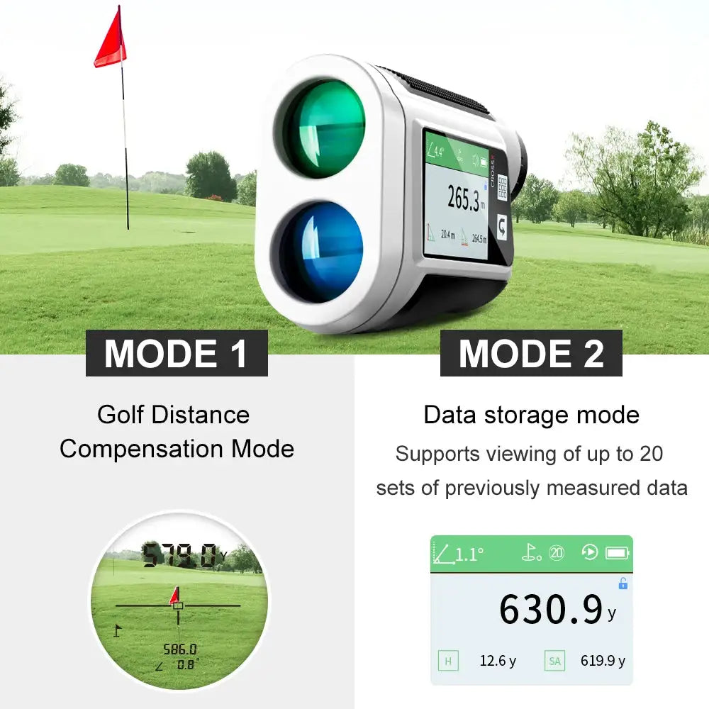 REVASRl 600 Yards Golf Rangefinder With Slope Compensation Flag Lock Vibration Clear HD Screen Laser Range Finder for Golfing