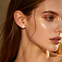 Pearl Stud Earrings Gold Filled