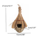 Natural Grass Hanging Bird Cage for Garden Decor Charm