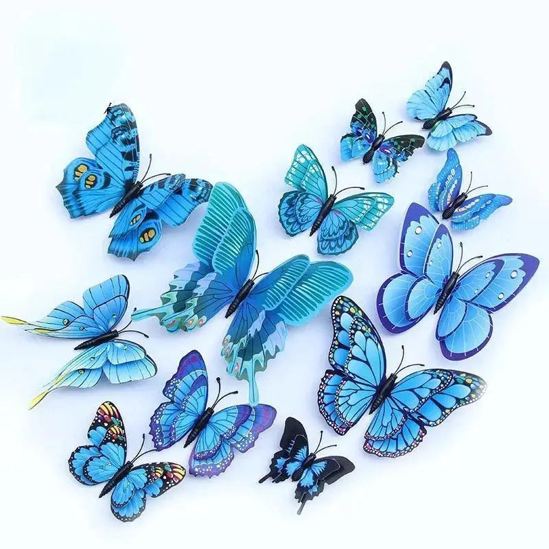 Butterflies Wall Stickers DIY 3D Decor for Living Room