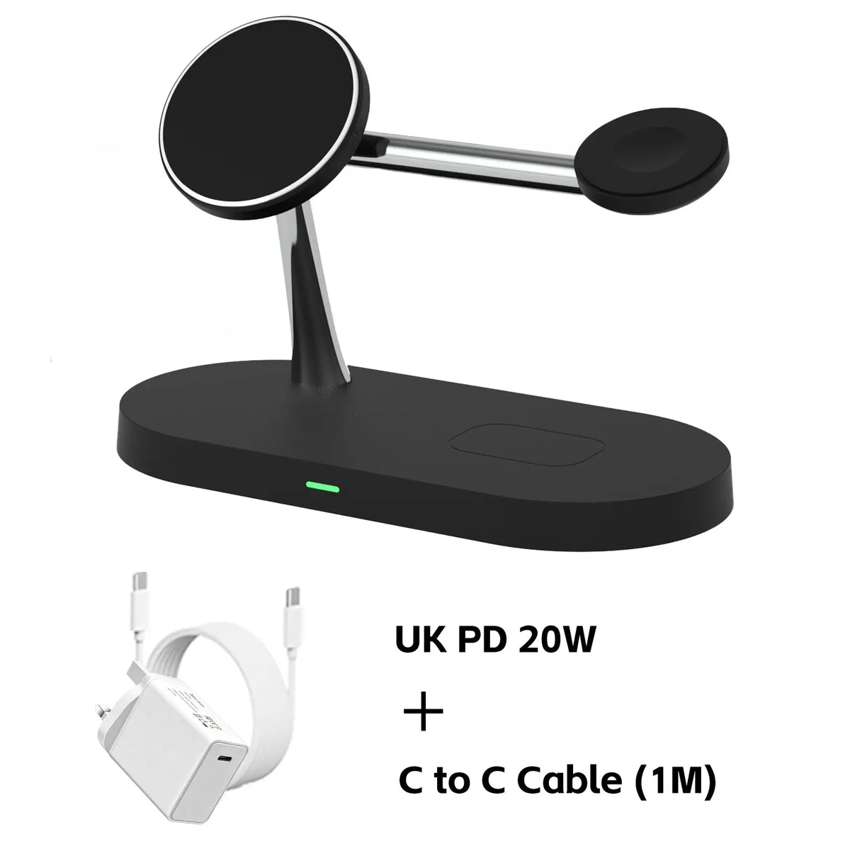 3 in 1 Wireless Charger Stand Magnetic For iPhone 12-17 Fast Charging Station for Apple Watch 11 10 9 8 7 6 5 Airpods 2 3 Pro