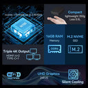 Intel N150 Mini PC Windows 11 Desk