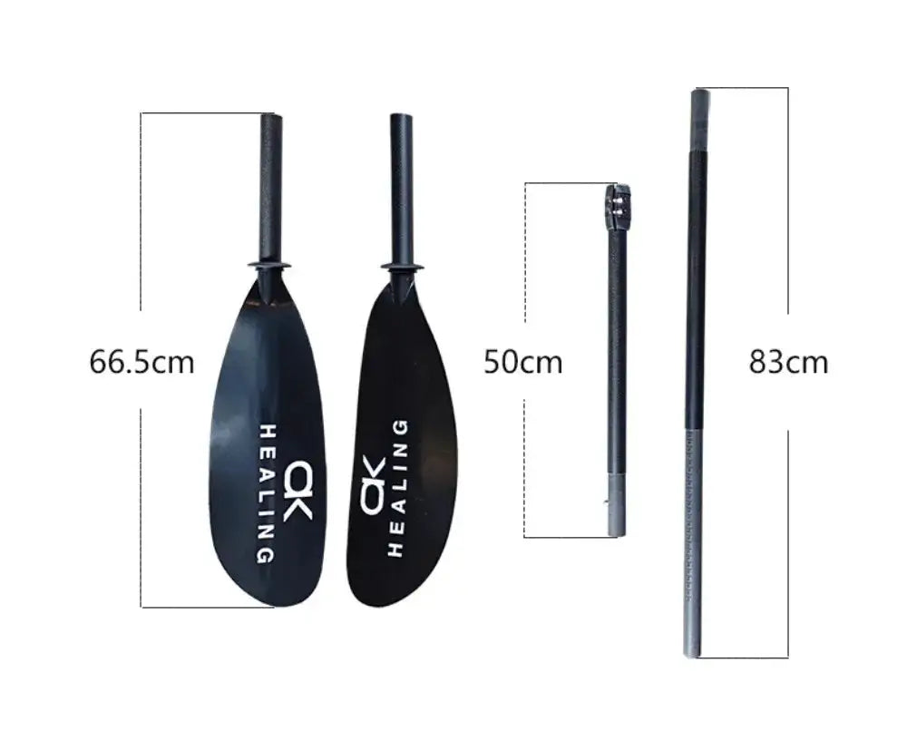 Stock Black Carbon Matte PVC Kayak Paddle Double ABS Blades — product view 2