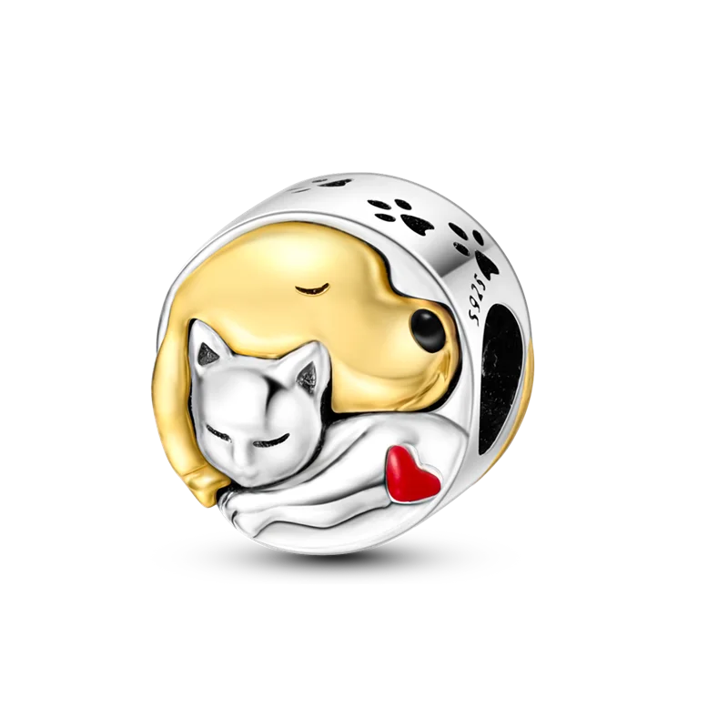 Cat Collection Silver Charm Bead